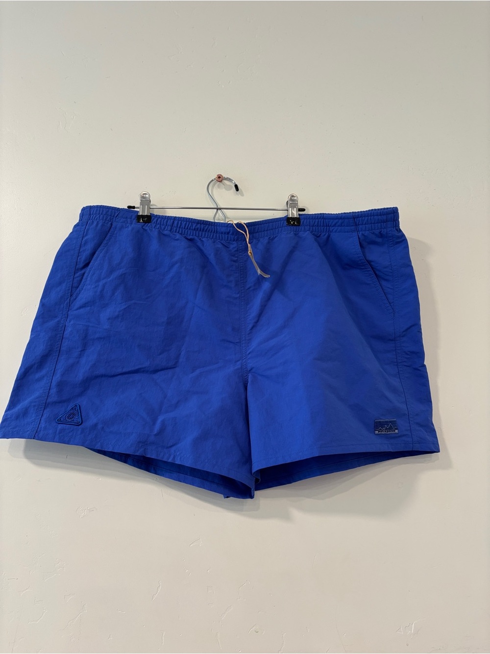 New Patagonia Shorts Womens XXL Blue 5" Baggies Nylon Drawstring Hybrid